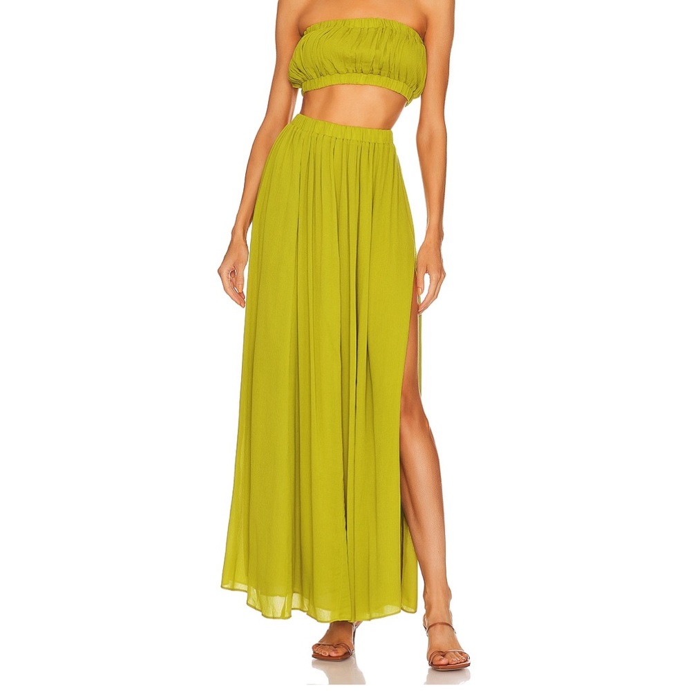 Revolve Christina Top & Cassidy Skirt *SET* in Celery